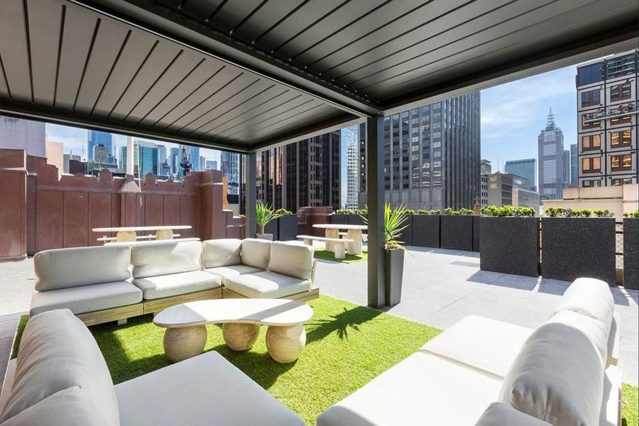 Melbourne office rooftop lounge